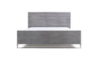 Eastern King Charlene Modern Grey Elm & Stainless Steel Bed