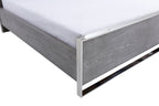 Eastern King Charlene Modern Grey Elm & Stainless Steel Bed