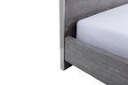 Eastern King Charlene Modern Grey Elm & Stainless Steel Bed