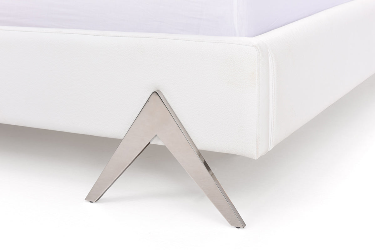 Candid Modern White Bed