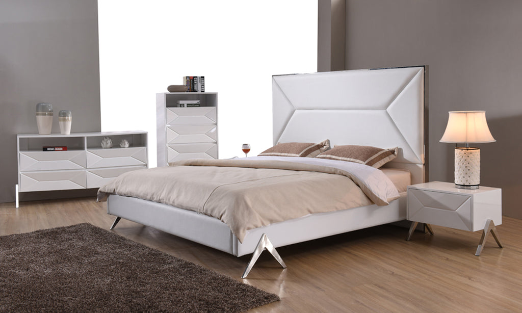 Candid Modern White Nightstand