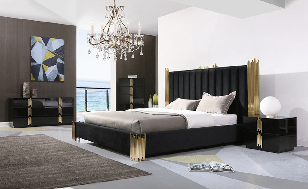 Token Modern Black & Gold Bed