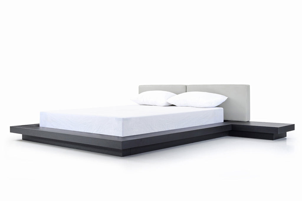 Queen Opal Modern Wenge & Grey Platform Bed