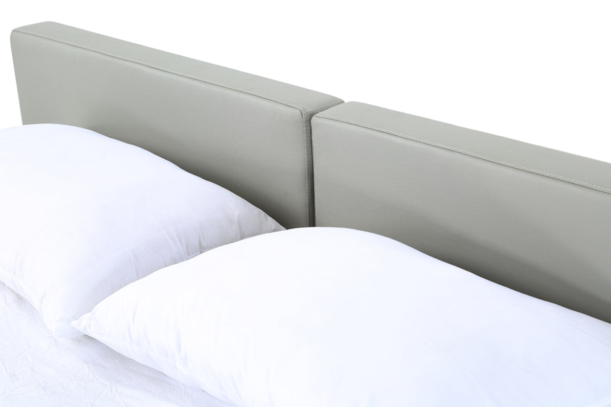 Queen Opal Modern Wenge & Grey Platform Bed