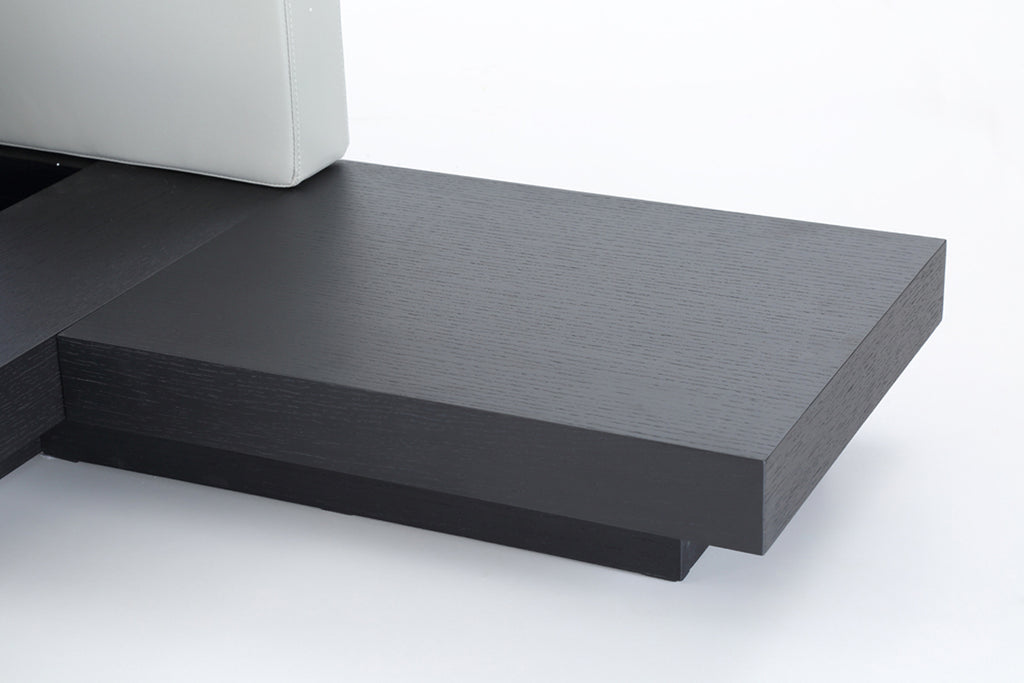 Queen Opal Modern Wenge & Grey Platform Bed