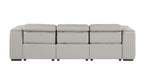 1224 Divanitalia 3-Piece Modular Power Reclining Sofa in Top Grain Italian Leather with 3 Power Recliners & Power Headrests - Light Grey - SKU 1224-LT-GREY-3.3-HT - view 7