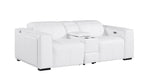 1224 Divanitalia 3-Piece Modular Power Reclining Loveseat in Top Grain Italian Leather with 2 Power Recliners & Power Headrests - White - SKU 1224-WHITE-3.2-HT - view 4