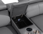 1246 Divanitalia Modular Power Triple Reclining Triple Console Sofa with Power Reclining Headrests - Top Grain Italian Leather