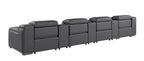 1116 Divanitalia 7-Piece Modular Power Reclining Sofa in Top Grain Italian Leather with 4 Power Recliners & Power Headrests - Dark Grey - SKU 1116-DK-GREY-S-7.4-HT - view 6