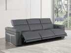 1126 Divanitalia 3-Piece Modular Power Reclining Sofa in Top Grain Italian Leather with 3 Power Recliners & Power Headrests
