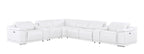 2679 8-Piece L-Shaped Power Reclining Sectional Sofa in Genuine Leather - 4 Recliners