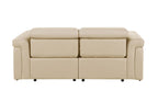 1126 Divanitalia 2-Piece Modular Power Reclining Loveseat in Top Grain Italian Leather with 2 Power Recliners & Power Headrests - Beige - SKU 1126-BEIGE-2.2-HT - view 7