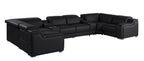 1116 Divanitalia 8-Piece U-Shaped Sectional Sofa in Top Grain Italian Leather with 2 Power Recliners & Power Headrests