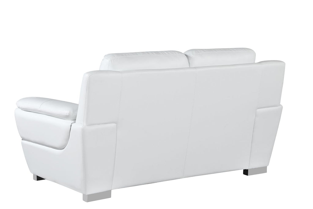 4572 Modern Genuine Leather Loveseat - White - SKU 4572-L-WHITE - view 3