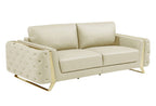 1050 Divanitalia 2-Piece Sofa Set in Top-grain Italian Leather - Beige - SKU 1050-BEIGE-3PC - view 4