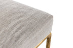 Beasley - Modern Off-White Linen + Brass Counter Chair