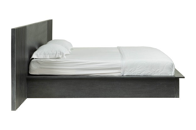 Manchester - Contemporary Platform Dark Grey Bed with Drawers
