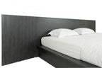 Manchester - Contemporary Platform Dark Grey Bed with Two Nightstands - Contemporary Platform Dark Grey Bed with Two Nightstands