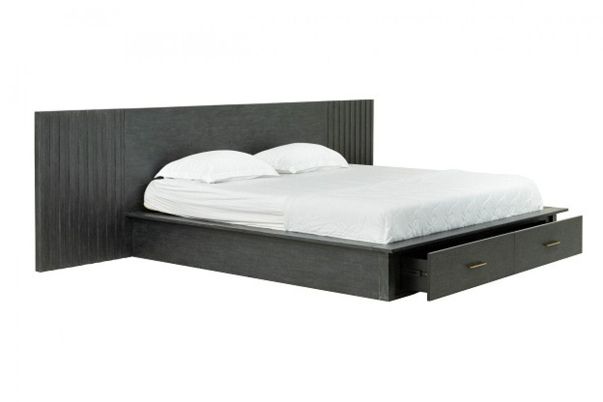 Manchester - Contemporary Dark Grey 4-Piece Bedroom Set - Contemporary Dark Grey 4 - Piece Bedroom Set