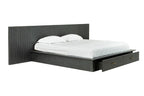 Manchester - Contemporary Platform Dark Grey Bed with Drawers