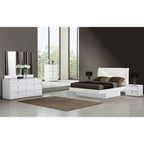 Bellagio - White 4PC Eastern King Bedroom Set - White - SKU BELLAGIO-SET-WHITE-EK