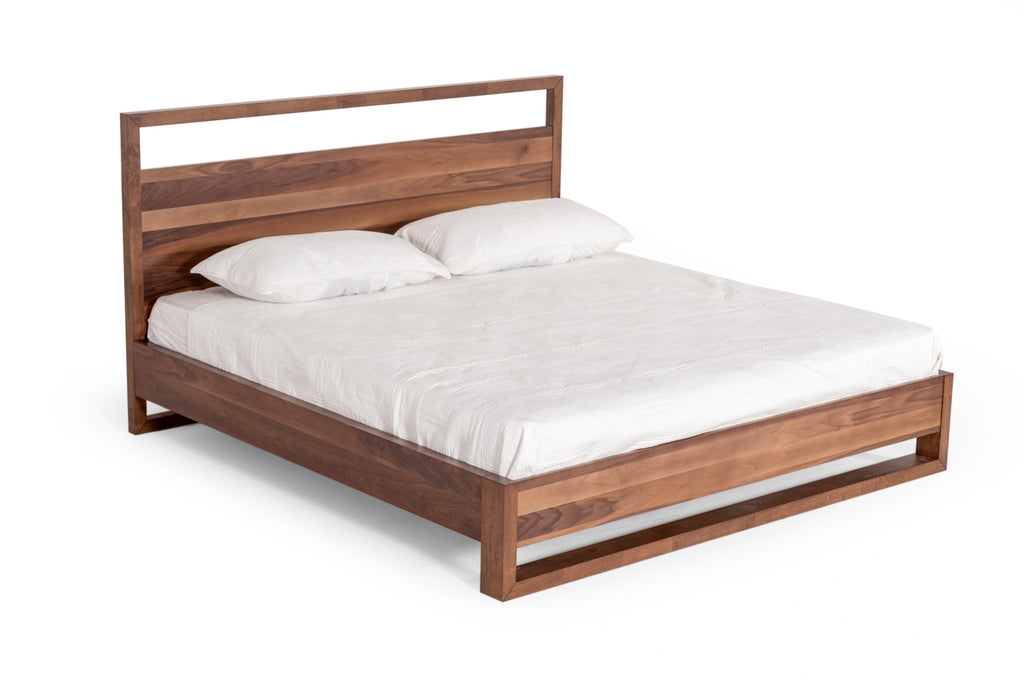 Berlin - Modern Walnut Bed - Modern Walnut Bed
