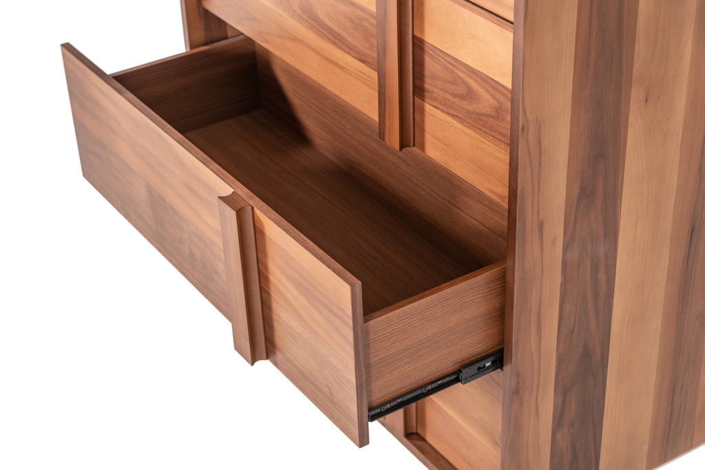 Berlin - Modern Walnut Bed - Modern Walnut Bed