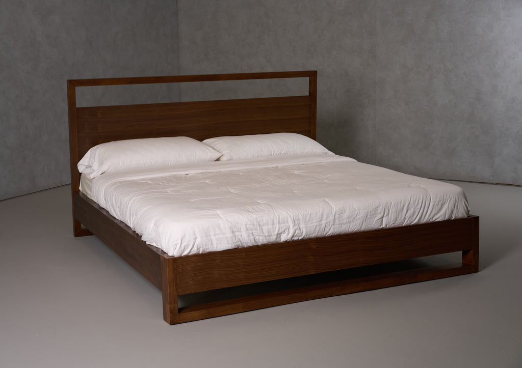 Berlin - Modern Walnut Bed - Modern Walnut Bed