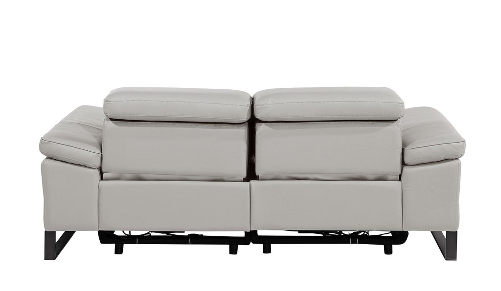 1246 Divanitalia Top Grain Italian Leather Loveseat with Power Headrest - Light Grey - SKU 1246-LT-GREY-2.2-HT - view 7