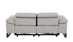 1246 Divanitalia Top Grain Italian Leather Loveseat with Power Headrest - Light Grey - SKU 1246-LT-GREY-2.2-HT - view 7