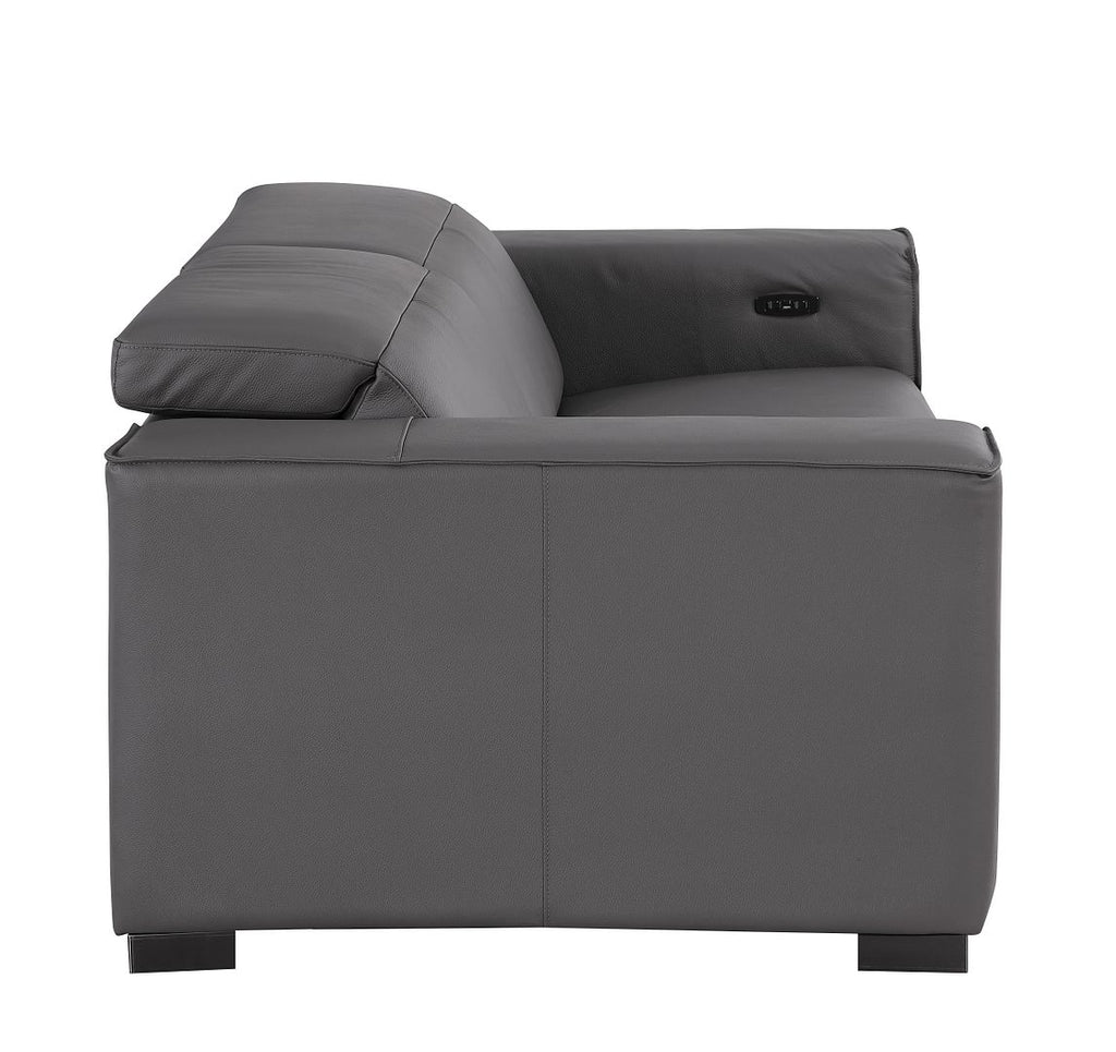 1208 Genuine Leather Dual Power Reclining Loveseat