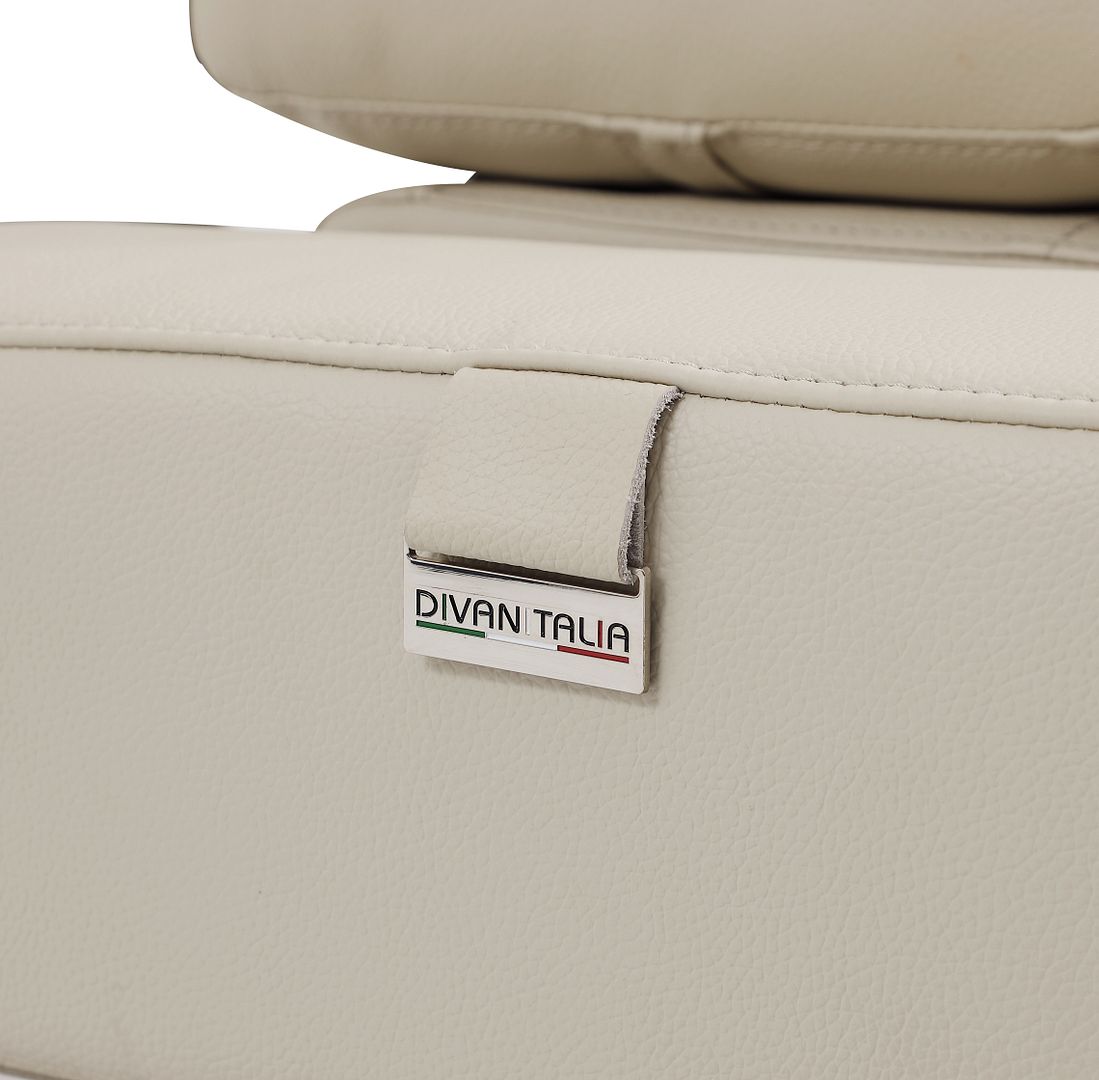 990 Divanitalia Power Reclining Sofa with Power Headrest in Top-grain Italian Leather - Beige - SKU 990-BEIGE-S - view 8