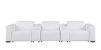1208 Leather Sofa with 3 Power Recliners and Two Storage Consoles