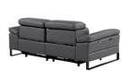 1246 Divanitalia Top Grain Italian Leather Loveseat with Power Headrest