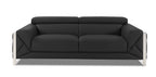 903 Divanitalia 2-Piece Sofa Set with Adjustable Headrest in Top-grain Italian Leather - Dark Grey - SKU 903- DARK GRAY 2PC (S/L) - GROUP - view 3