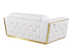 1111 Divanitalia 2-Piece Sofa Set with Adjustable Headrest in Top-grain Italian Leather - White - SKU 1111-WHITE-2PC - view 9