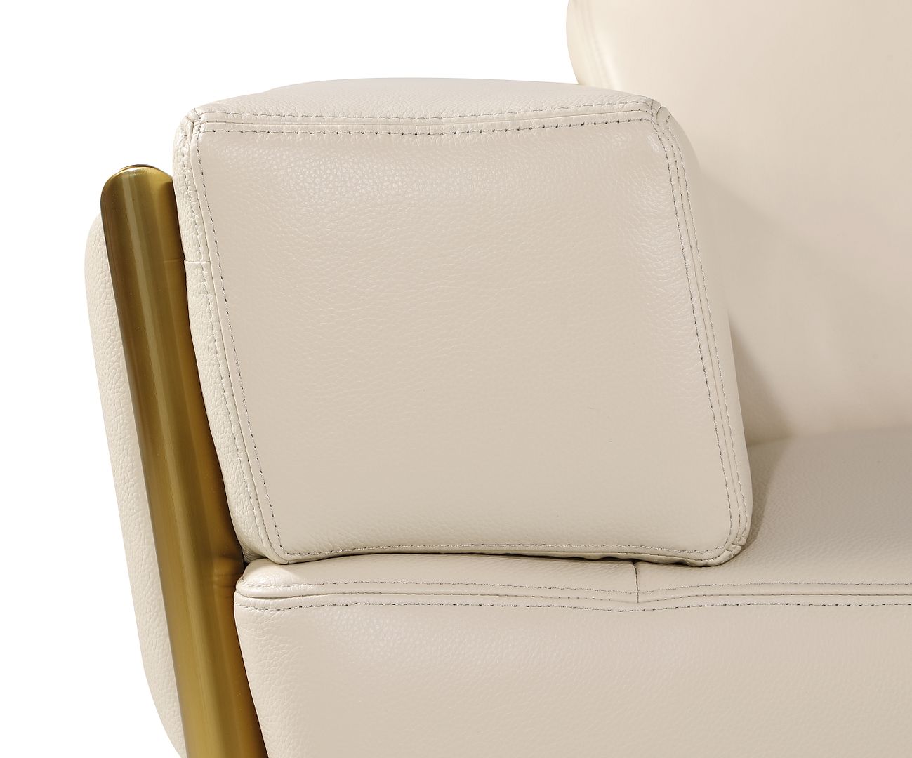 1111 Divanitalia 2-Piece Sofa Set with Adjustable Headrest in Top-grain Italian Leather - Cream - SKU 1111-BEIGE-2PC - view 13