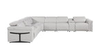 1126 Divanitalia 8-Piece L-Shaped Sectional Sofa in Top Grain Italian Leather with 4 Power Recliners & Power Headrests