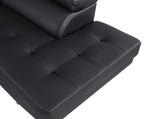 8136 Right Arm Facing Chaise with Adjustable Headrest in Genuine Leather
