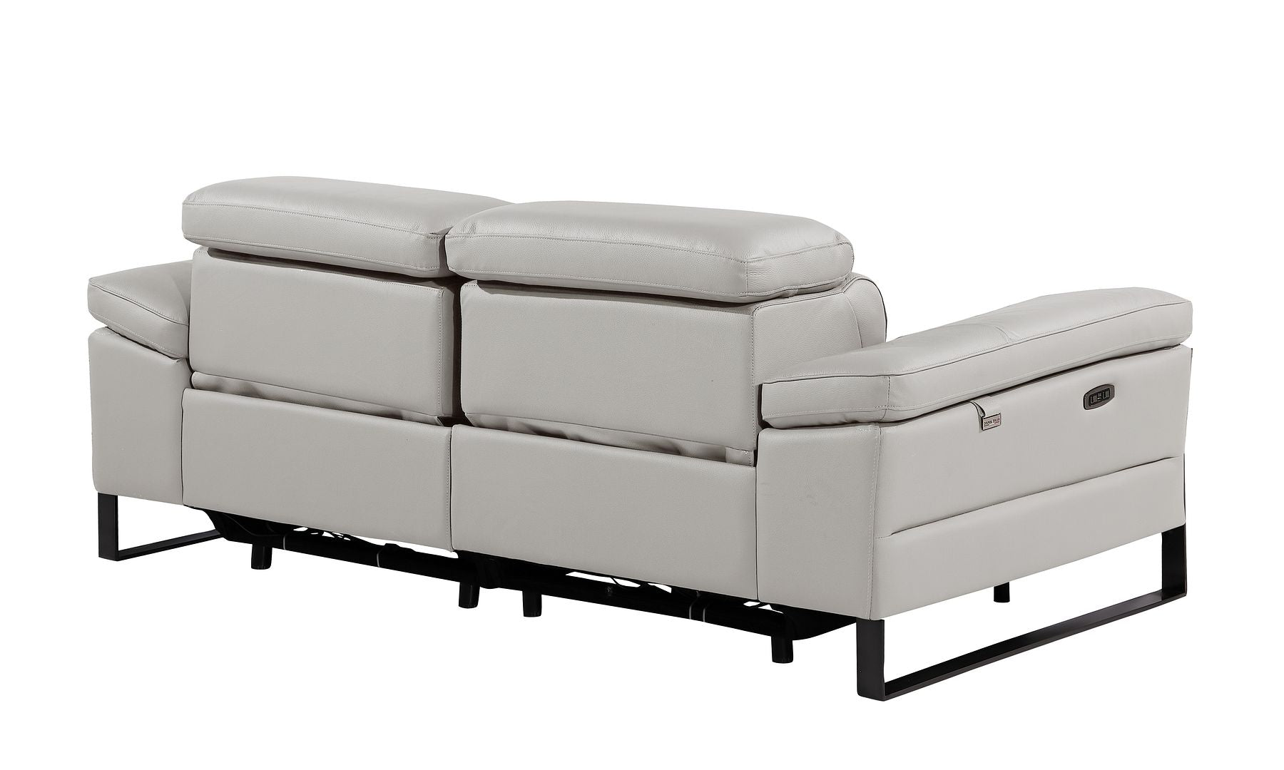 1246 Divanitalia Top Grain Italian Leather Loveseat with Power Headrest