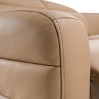 Bianca - Modern Brown Leather Sectional Sofa with 3 Recliners