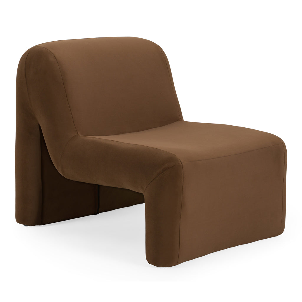 Bondi - Modern Brown Velvet Accent Chair