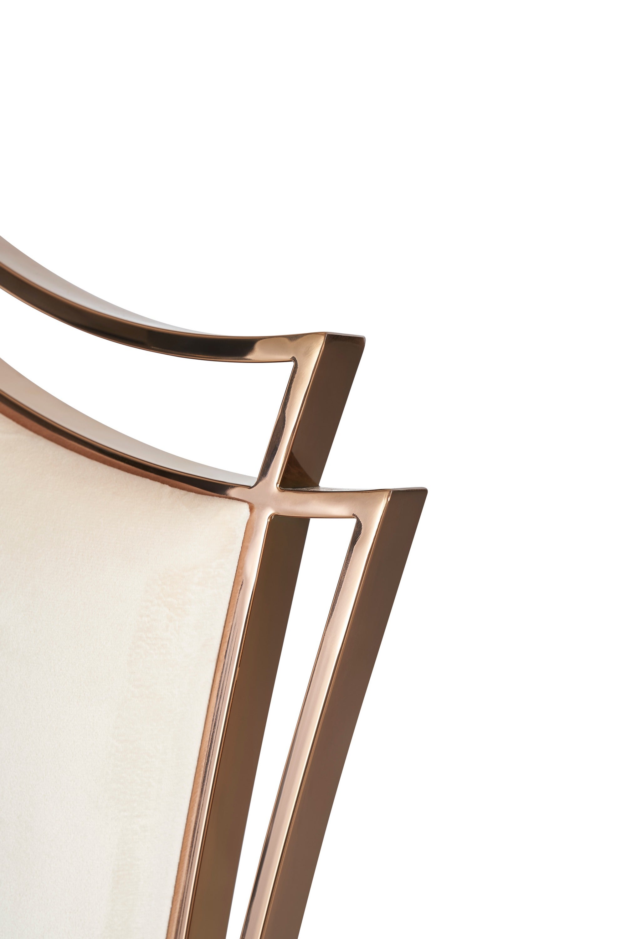 Bonnie - Beige Velvet & Rose Gold Dining Chair (Set of 2)