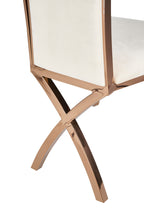 Bonnie - Beige Velvet & Rose Gold Dining Chair (Set of 2)