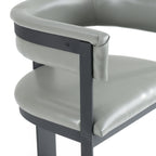Boswell - Modern Grey Faux Leather + Black Counter Chair