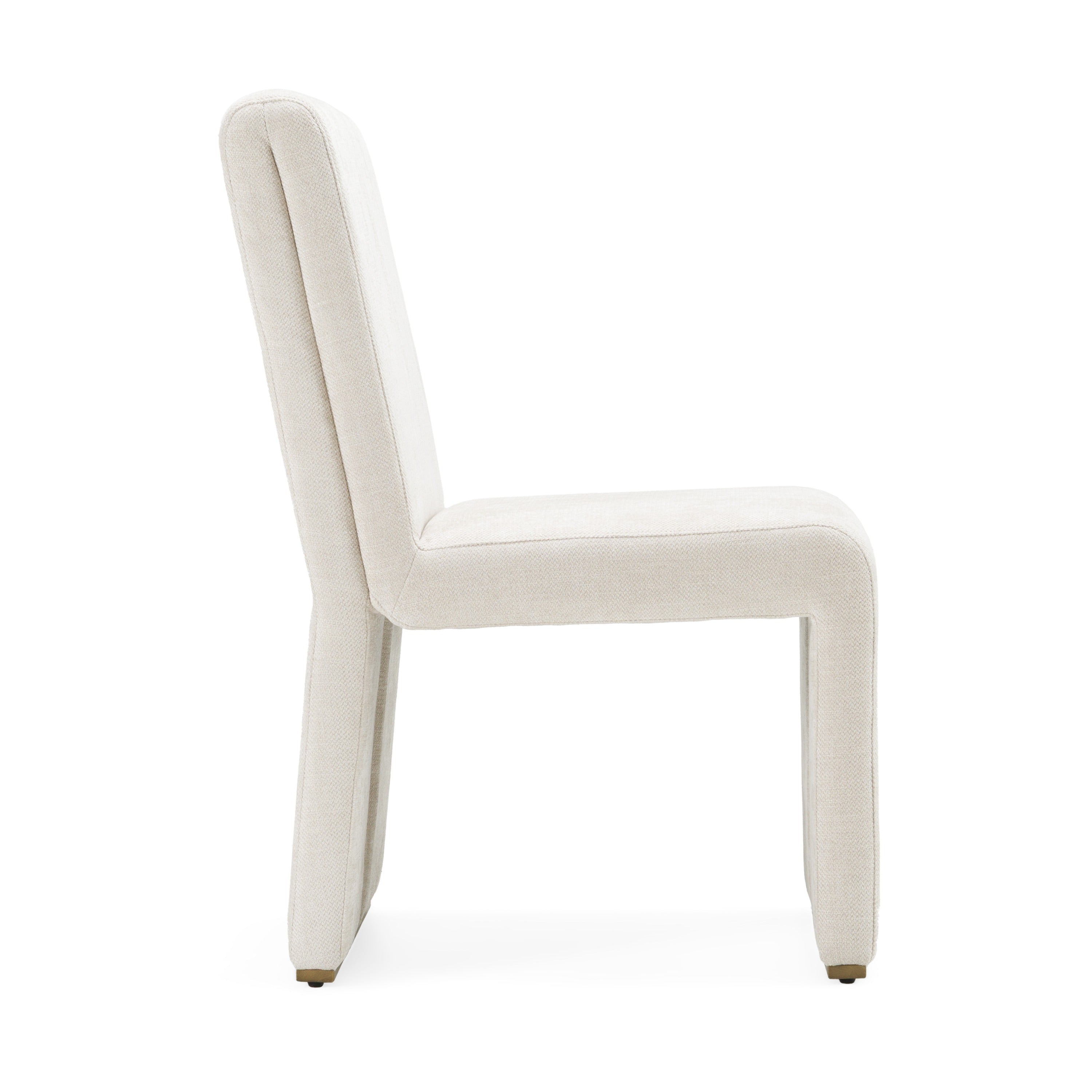 Bounty - Modern Beige Fabric + Antique Brass Dining Chair (Set of 2)