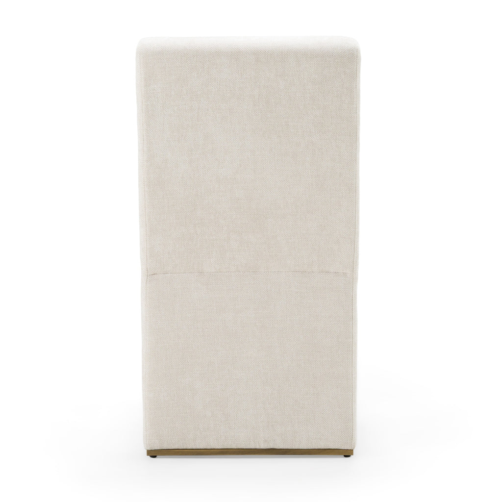 Bounty - Modern Beige Fabric + Antique Brass Dining Chair (Set of 2)