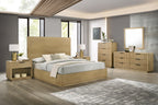 Santa Monica - Modern Natural Oak Bed - Modern Natural Oak Bed