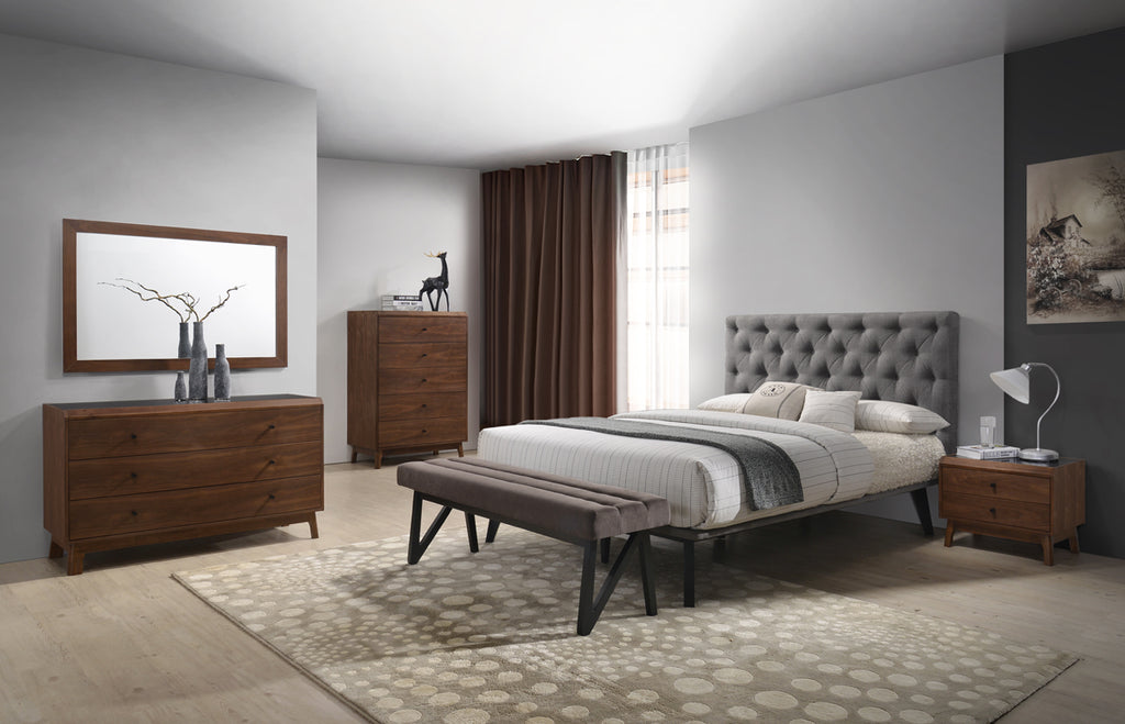 Gibson Modern Grey Fabric Super King 76" x 84" Bed