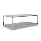 Braxton - Contemporary Clear Wave Glass Coffee Table